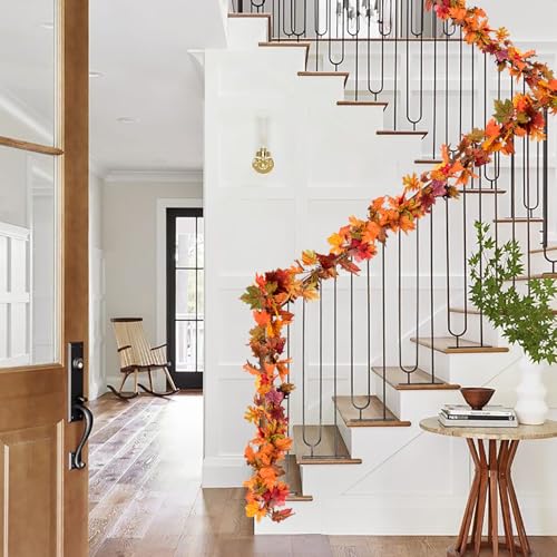 6 Pack Fall Maple Garland (35.4 Foot)