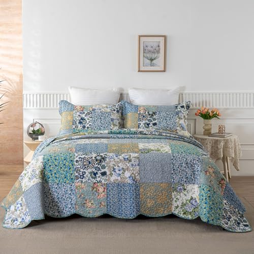 Quilt King Size Patchwork Bedspread Set