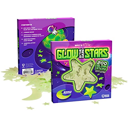 200 Pcs Glow in the Dark Stars with Moon