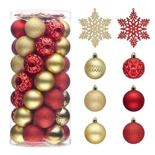 50ct Christmas Tree Decorations Ball Ornaments 2.36 Inches (50 Count)