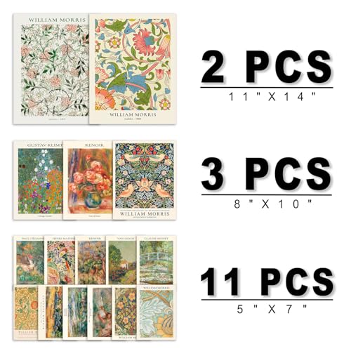 16 PCS Vintage Eclectic Wall Art Decor (16 Count)