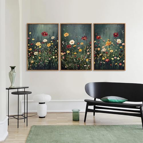 Vintage Floral Framed Canvas Wall Art (3 Count)