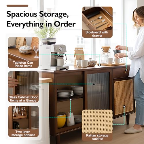 Bamboo Sideboard Buffet Cabinet