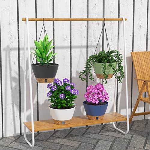 2 Pack 8 Inch Hanging Baskets for Plants Outdoor Indoor (72 Count)