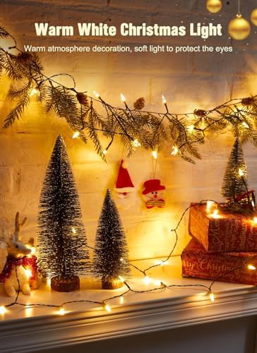 8ft 20LED Battery Operated Christmas String Lights with Timer