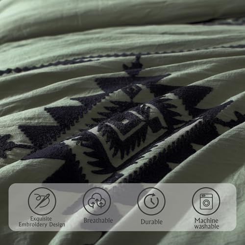 Embroidery Super King Comforter Set 7 Pieces Bed in a Bag