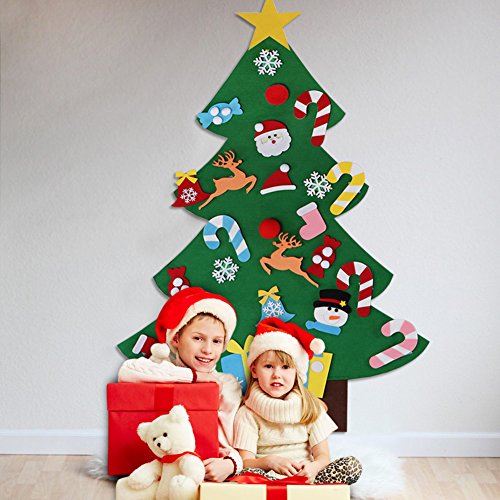 DIY Felt Christmas Tree for Toddlers Hanging Christmas Decorations