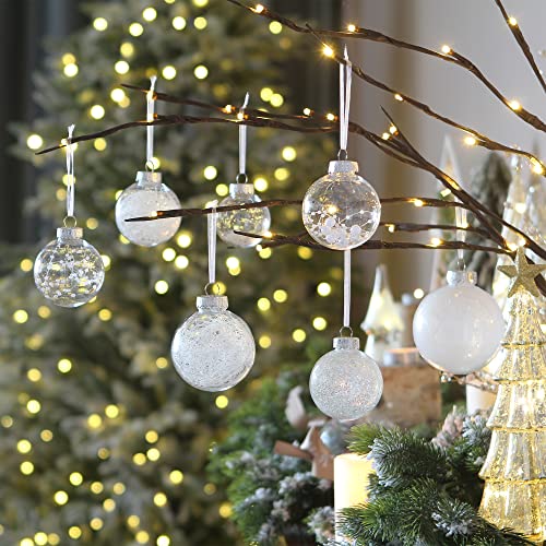 30 Pack Clear Christmas Ball Ornaments (30 Count)