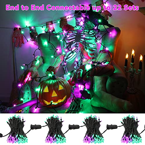 Purple Green Halloween Lights Connectable
