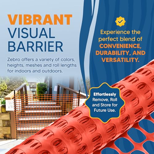 4' x 50' Orange Plastic Garden Fence Roll (200 sq ft sq ft)