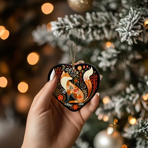 Fox Ornaments for Christmas Tree Aesthetic Christmas Ornaments