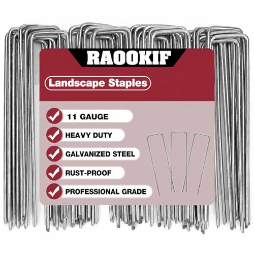 12 Inch Galvanized Garden Landscape Staples (200 Count)