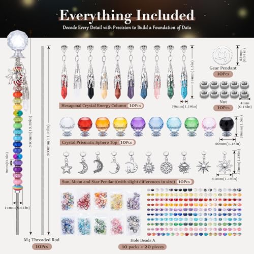260Pcs DIY Beaded Garden Stakes