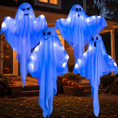 4 Pack Halloween Hanging Ghost Decorations