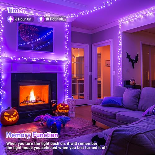 150 LED Purple String Lights (59 Foot)
