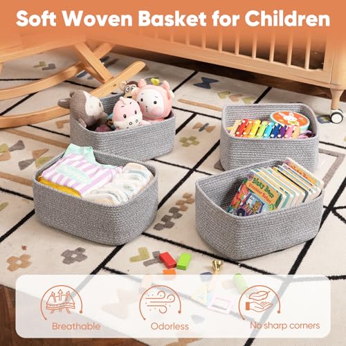 4 Pack 14.17 * 11.02 * 6.3IN Storage Baskets for Organizing Shelves (4 Count)