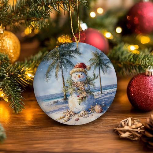 Coastal Summer Christmas Ceramic Ornament Gifts