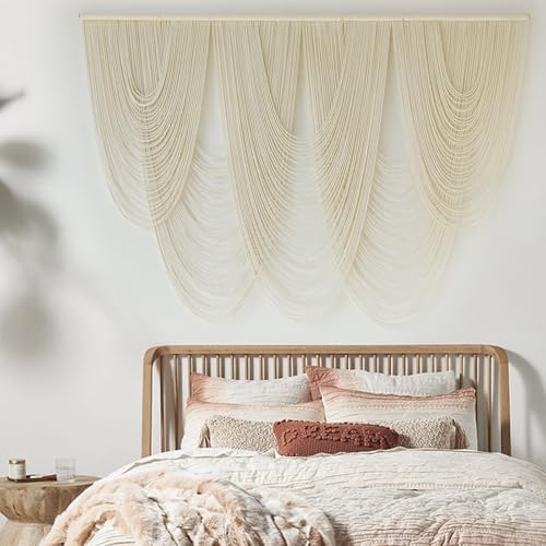 Macrame Wall Hanging Yarn Art Fiber Craftsmanship Tapestry 57"W*41"L