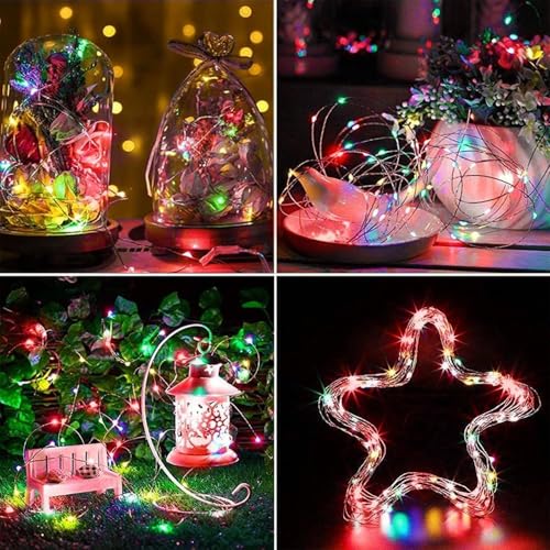 4 Pack Fairy Lights Battery Operated with Timer Christmas Lights Multicolor (4 Count)