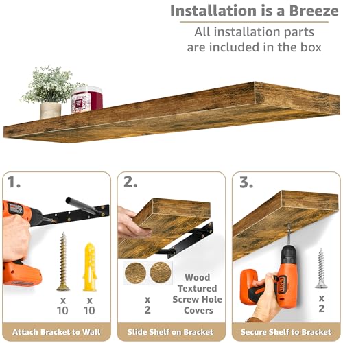 Floating Shelves for Wall Storage (2 Count)