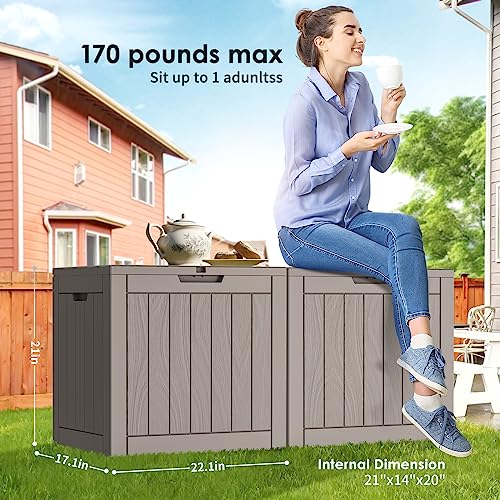 Deck Boxes 30 Gallon Outdoor Storage Box for Patio Cushion