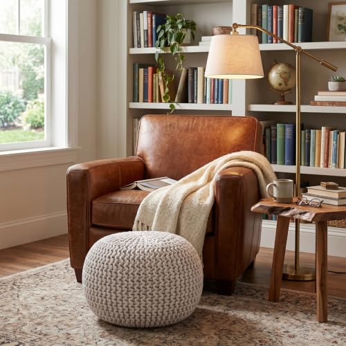 Round Pouf Ottoman Foot Rest