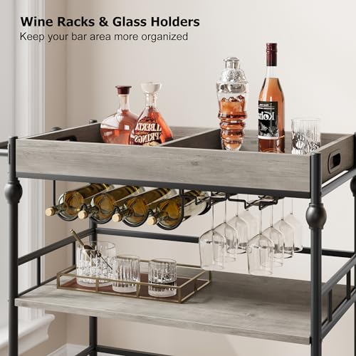 Bar Cart with Wheels