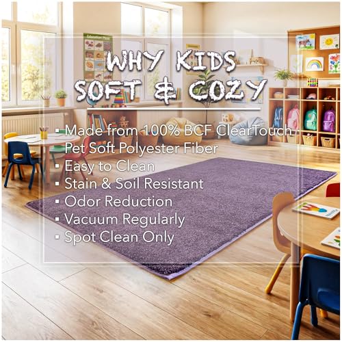 Soft & Colorful 10' x 14' Kids Classroom Area Rug