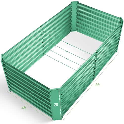 8×4×2 ft Galvanized Raised Garden Bed Kit