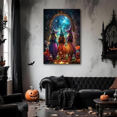Witch Poster Halloween Fall Wall Art Decor