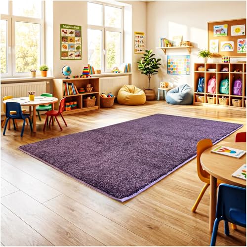 Soft & Colorful 12' Round Kids Classroom Area Rug