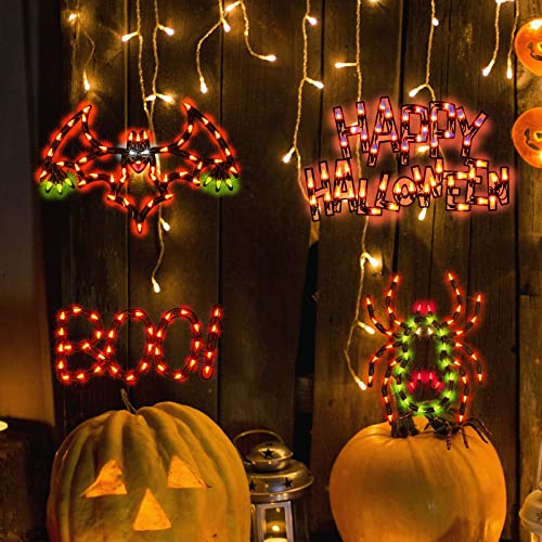 4 Pack Lighted Halloween Window Silhouette Decoration (4 Count)