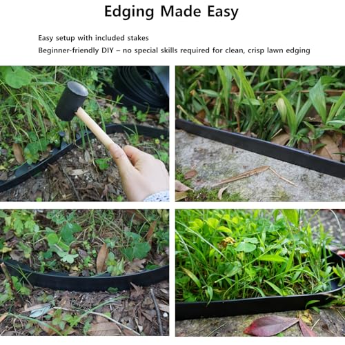No Dig Durable Garden Landscape Edging Kit (120 Count)