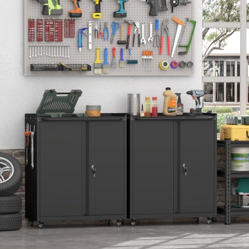 Metal Storage Cabinet with Wheels