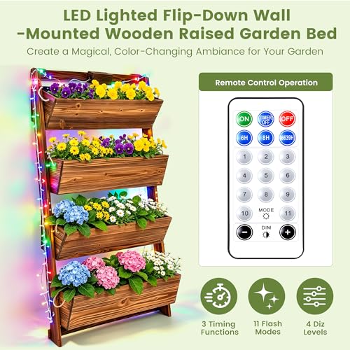 4ft 4 Tier Lighted Wall