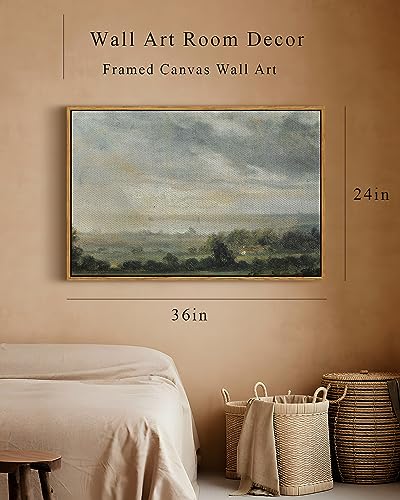 Framed Canvas Wall Art Vintage Decor