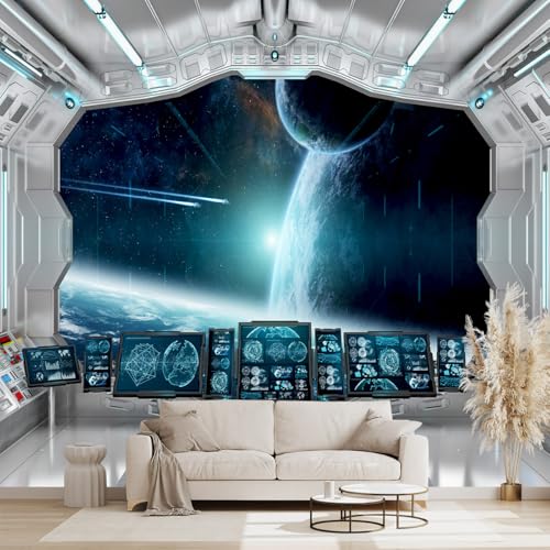 Galaxy Spaceship Bathroom wallpeper Living Room Bedroom Ceiling wall Mural