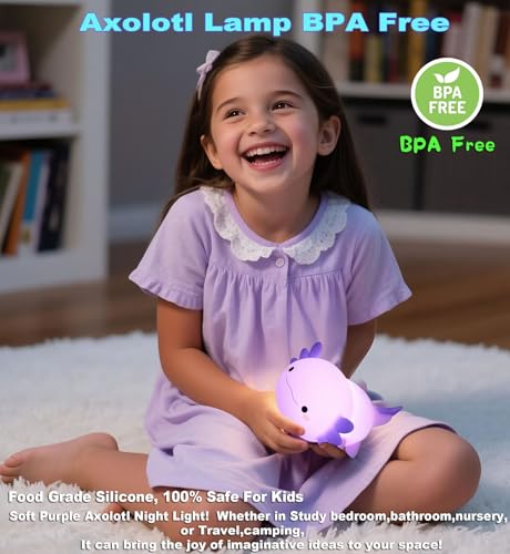 Axolotl Squishy Silicone Night Light