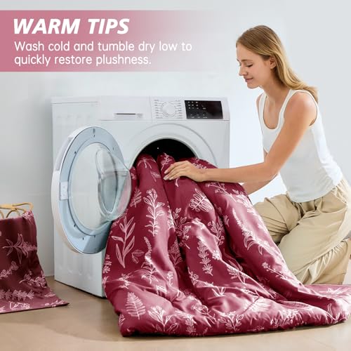 Burgundy Bed in a Bag King 7 Pieces