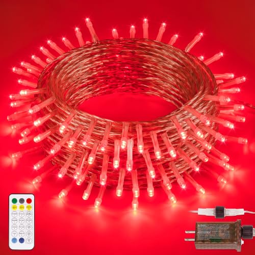 33FT 100 LED Red Christmas Valentine's Day Twinkle String Lights (33 Foot)