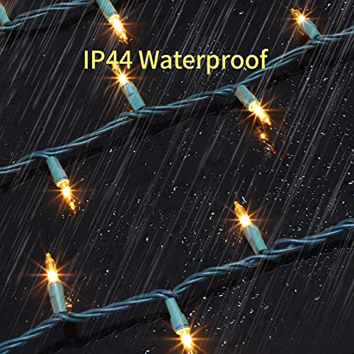 Green Wire Yellow 100 Incandescent Bulb Mini String Lights for Indoor Christmas Tree Garland Birthday Wedding Party Festival Decoration (100 Count)