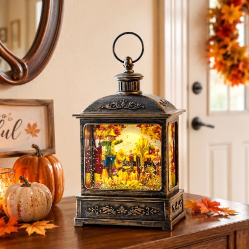 Fall Snow Globe Lantern