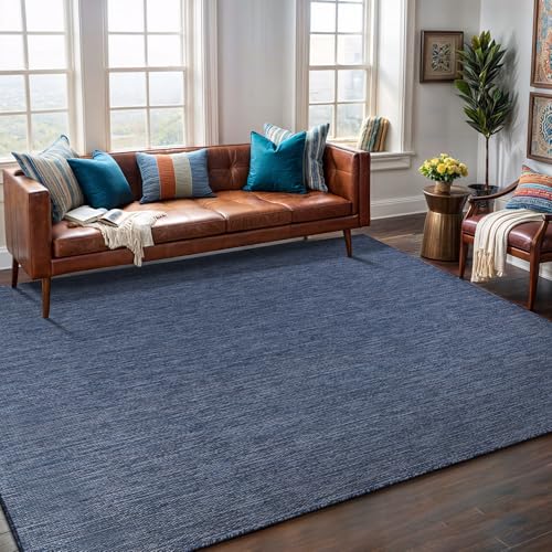 Washable Indoor Outdoor Rug 9x12 Weather Resistant Area Rugs Modern Solid for Porch Deck Balcony Backyard Patio Outside Carpet