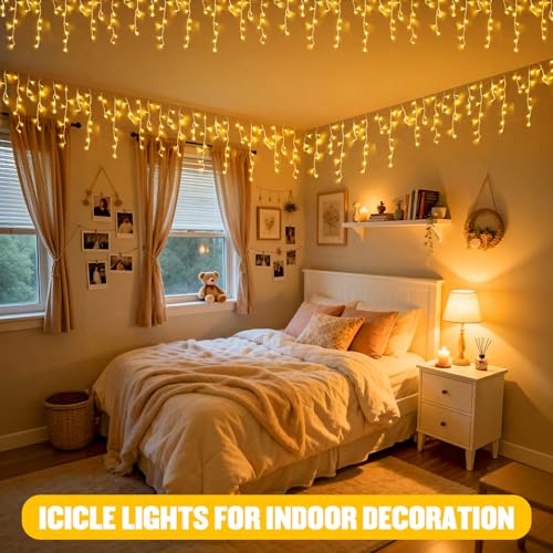 Icicle Lights for Outside (48.64 Foot)