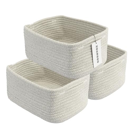 Small Woven Storage Baskets for Shelves (3 Count)