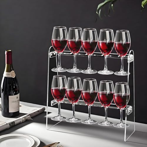 2 Tier Champagne Flute Glass Holder Stand