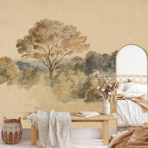 Beige Jungle Peel and Stick Wallpaper Walls Mural for Bedroom