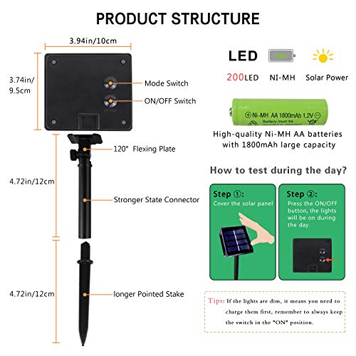 Solar String Lights Outdoor (144 Foot)