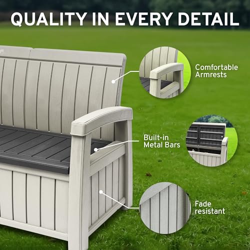 3 Seat Outdoor Storage Bench