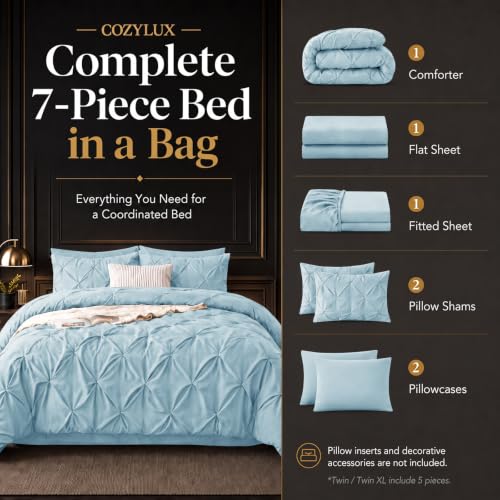 Twin XL Comforter Set Light Blue